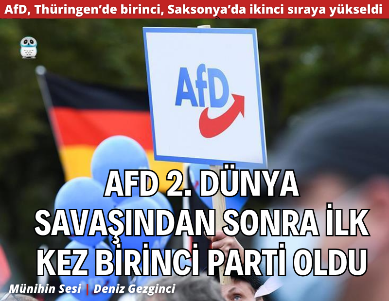 AFD 2. DÜNYA SAVAŞINDAN SONRA İLK KEZ BİRİNCİ PARTİ OLDU